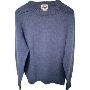 Woolrich 100% Wool Crewneck Sweater Men's Medium Blue Knit